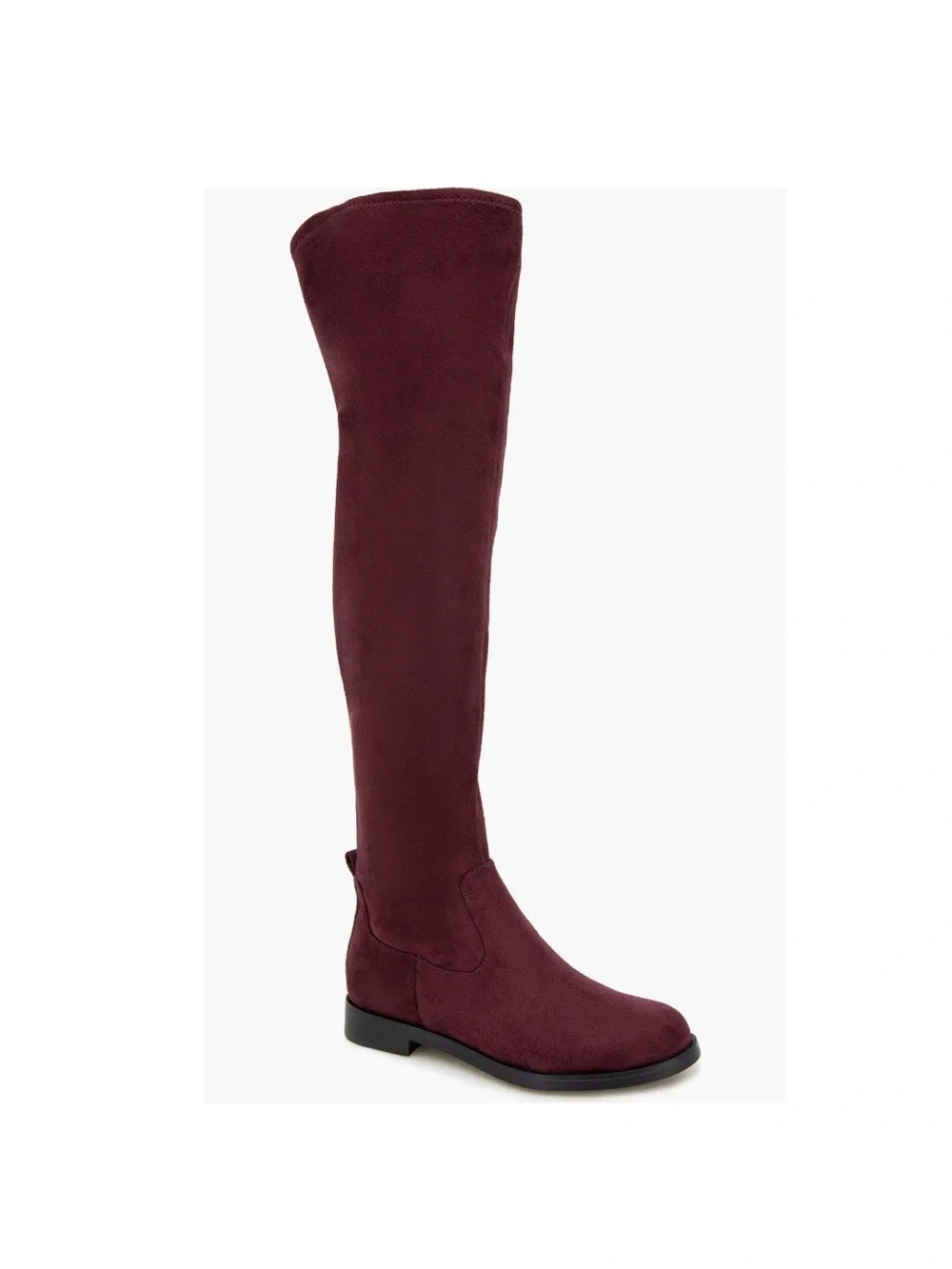 Reaction Kenneth Cole Windy Knee High Boots Burgundy Micro Suede Women’s Size 8